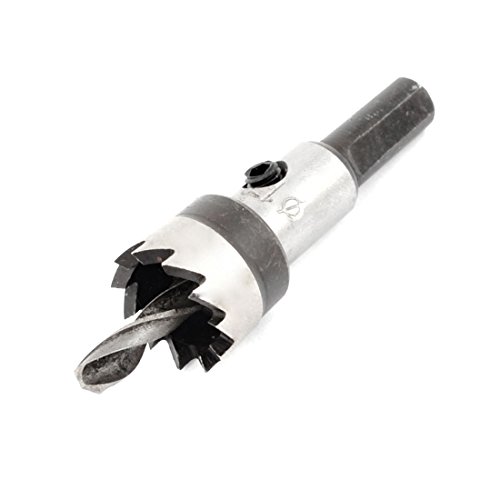 Aexit 17mm serras de orifício e acessórios de 22mm de broca de broca de broca de ferro corte de 5 mm Twist Drilling Bit