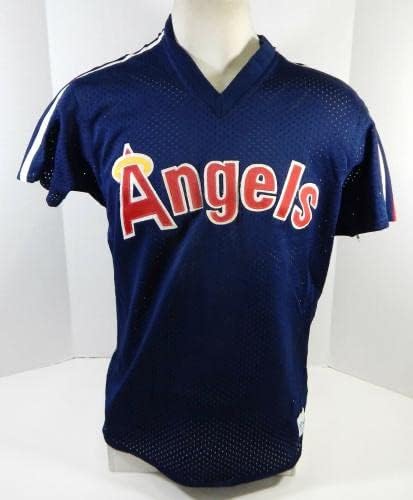 1983-90 California Angels 36 Game usou Blue Jersey Batting Practice XL DP21616 - Jerseys MLB usada por jogo MLB