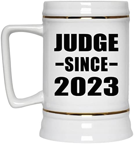 Juiz Designsify desde 2023, caneca de 22 onças de caneca de caneca de cerâmica com alça para freezer, presentes