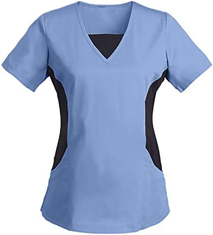 Camisas de manga comprida miashui para mulheres blusa de queda de cor de cor de retalhos de coloração de coloração de coloração