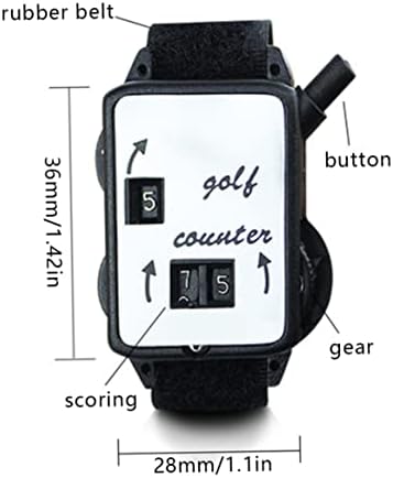 Havamoasa Golf Score Score de golfe Clube de golfe SCORTE Contagem de pontuação com Watch Wrist Band for Outdoor Sports Black Scorers
