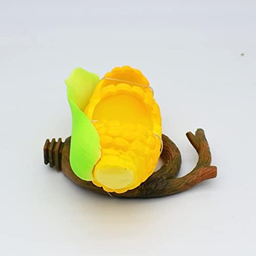 Tigela alimentadora de pássaro enjaulada com forma de frutas, tigela de alimentação de alimentos para papagaio para pequenos animais papagaio de pássaro para bebidas de copo de copo de copo, forma de milho, forma de milho