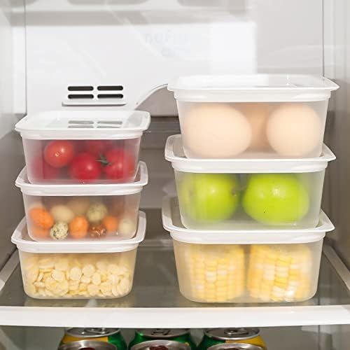 Prep Bowls Caixa de armazenamento da geladeira pode ser um microondas transparente fresco caixa de armazenamento de armazenamento