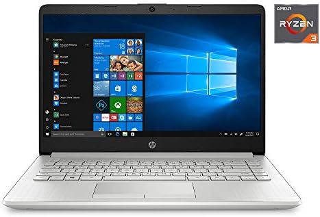 2021 Laptop HD mais recente HP 14 polegadas HD, Ryzen 3-3250U Processador de núcleo duplo, 8 GB DDR4 RAM, 256 GB M.2 SSD, AMD