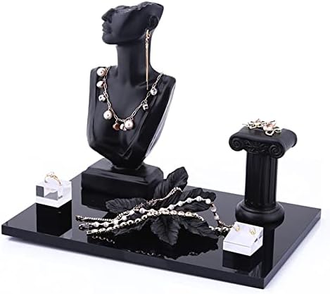 Exibição de joias requintada Rackjewelry Display titular 6pcs Colar de acrílico Display Stands Set Set Colares Jewelry Exibir resina