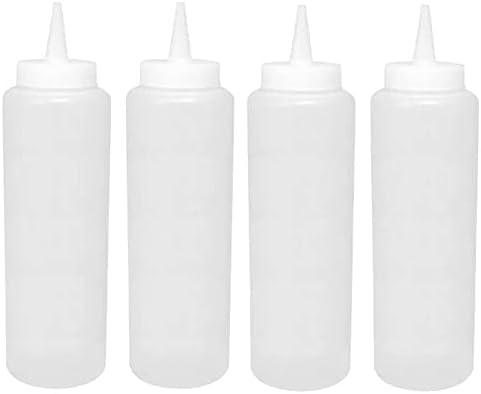 4 PK APRECIMENTO GRANHELHO DE PLÁSTICO CLARO 15 onças Mustard Ketchup Molho Mayo BBQ