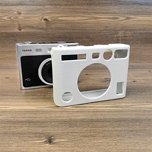 Muziri Kinokoo Mini Evo Caso Silicone Protective Case - Caixa de transporte de borracha suave leve e fácil - Compatível para Fuji Instax Mini Evo Câmera instantânea - branca