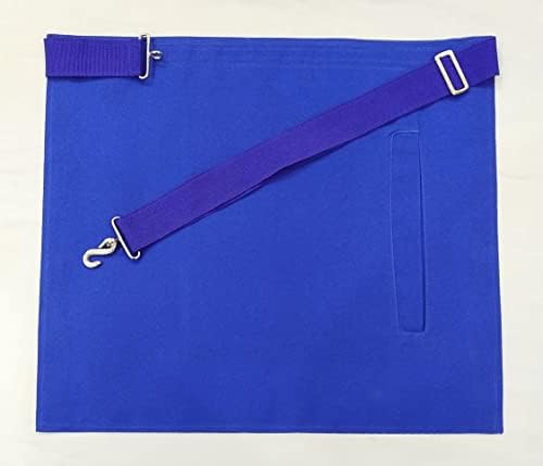 Riaz Impex Regalia Maçônica Mestre Mason Aventn Square Compass 1 polegada Royal Blue Satin Border