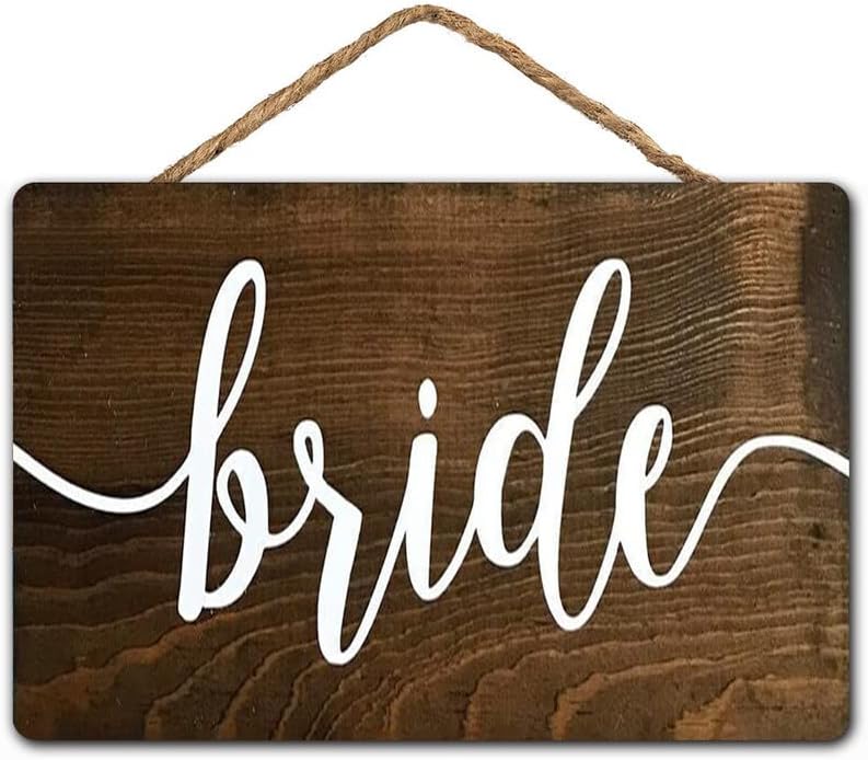 AGRIISMO BRIDA & GROOM Sinais de cadeira, placas de assento de casamento, decoração de casamento, sinal de madeira de casamento chique