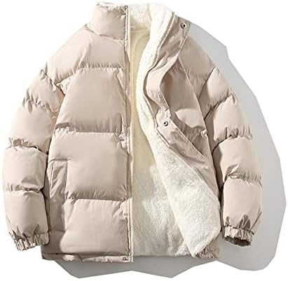Jaquetas para homens, Puffer de inverno parka solto casual zip premium de luva longa de tamanho longo