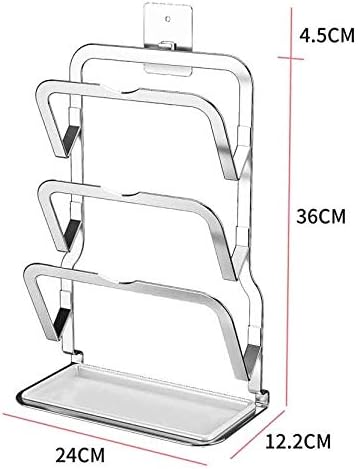 GPPZM Kitchen Utensil Organizador Capa de panela de panela tampa de armazenamento Rack de cozinha parede pendurada na moldura