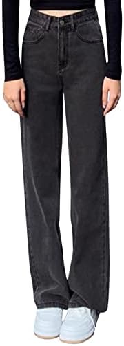 Jaqueta jeans da moda feminina feminina flare calça de jeans Bell Bottom High Wistied Coloque ligeiro destruído