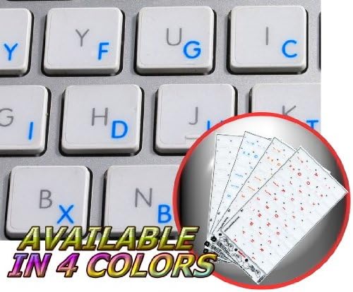 Apple Dvorak adesivo para o teclado Bunco transparente de letras azuis é compatível com a Apple