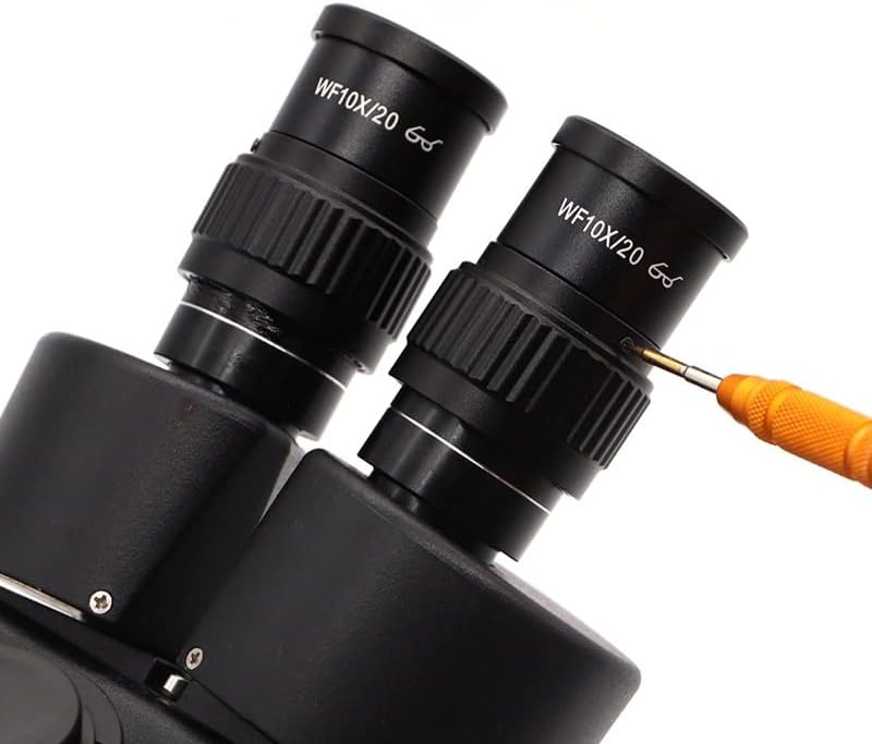 Kit de acessórios para microscópio para adultos 30mm 2pcs wf10x wf20x ocular de campo largo, consumíveis binoculares de microscópio estéreo trinocular