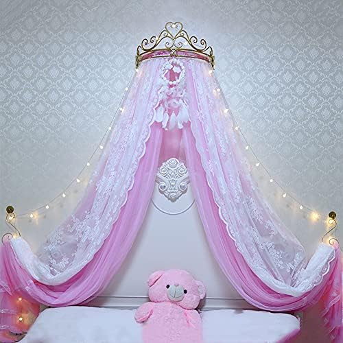Esgt Princess Bed Canopy Mosquito NET Berçário Decoração Dome Dome Premium Yarn Reding Cretans Baby Game Dream Castle