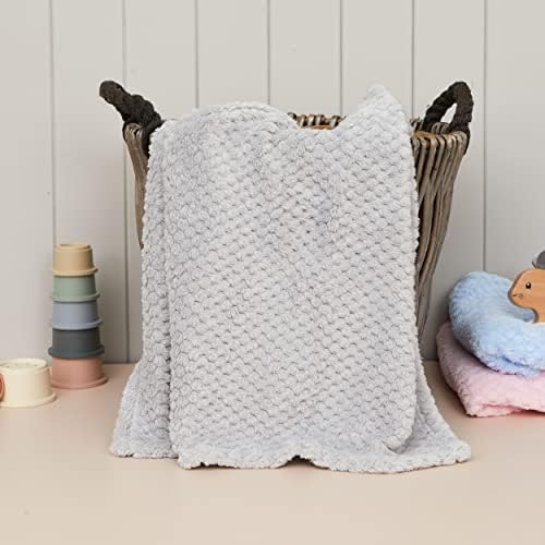 Baby Fuzzy Blanket Fluffy Waffle Flannel Fleece Blanket Super macio quente aconchegante para recém -nascidos infantis crianças meninas