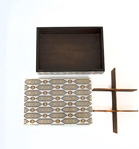 Caixas retangulares decorativas decorativas de madeira Tamanho das caixas multiuso: 24 x 16,5 x 9 cms por Índio colecionável