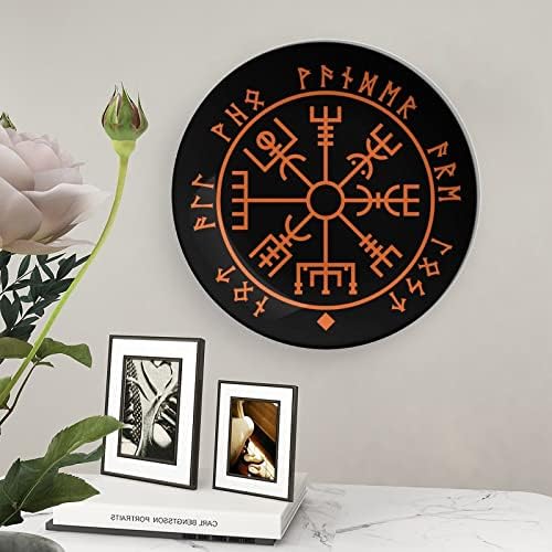 Viking Compass impresso China China Decorativa Placas redondas Craft With Display Stand for Home Office Wall Dinner