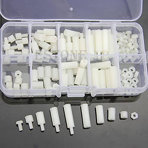 M3 Nylon Hex Spacers Kit de sortimento de porca de parafuso Stap Off Plástico Conjunto de Acessórios de Plástico | Conjuntos de