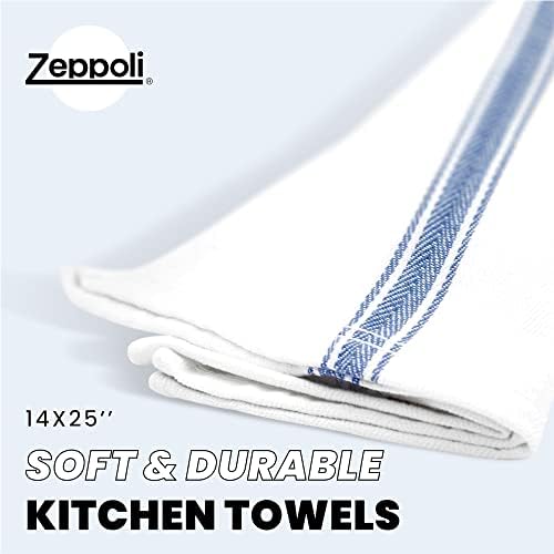 Toalhas de cozinha clássicas de Zeppoli 45 - de algodão natural de algodão Toalhas de prato de limpeza reutilizáveis ​​-