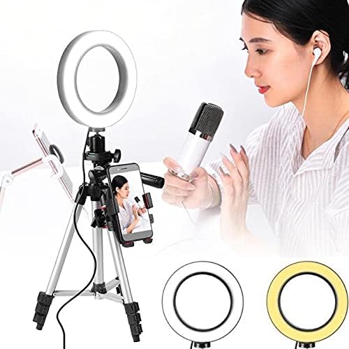 ZSEDP Selfie LED anel Lâmpada com lâmpada de 43 polegadas Tripé Suporte Remote Photography Camera Dimmable