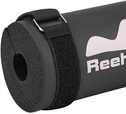 Reehut agachamento almofada barbell + barra olímpica 7ft （45lb), a almofada de esponja de espuma proporciona alívio ao pescoço