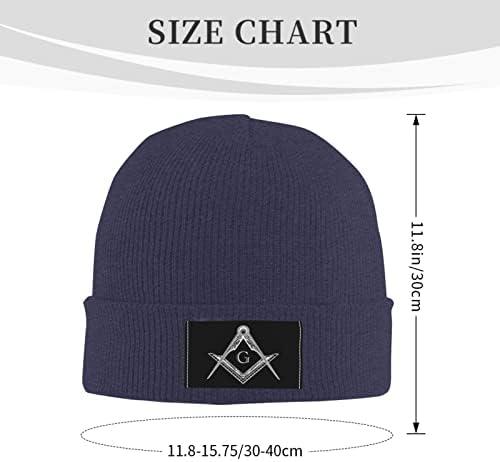 Maçom símbolo quadrado bússola G Lodge chapéu de gorro preto maçônico para homens mulheres inverno chapé chapé chapéu de
