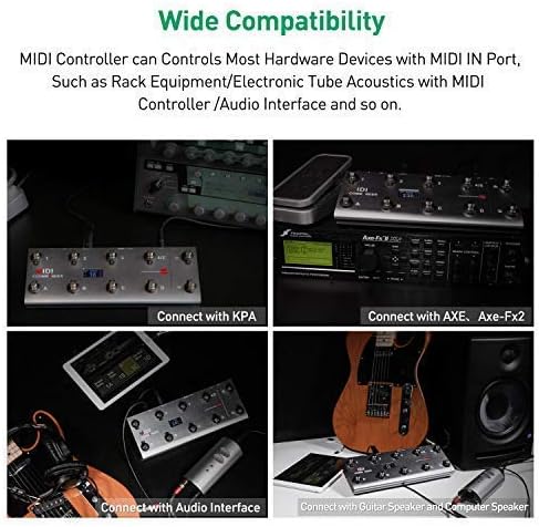 Midi Foot Controller ， Meloaudio piso de guitarra multi-efeitos portáteis Controlador de pés MIDI portátil com interruptores