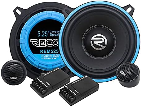 Recoil Rem525 Echo Series 5,25 polegadas Sistema de alto-falante de componente de áudio de carro de carro