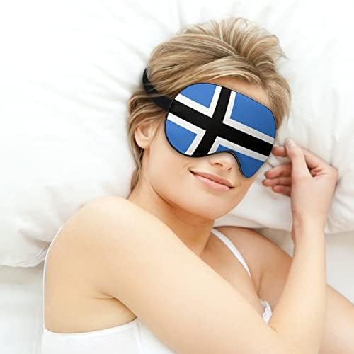 Máscara para os olhos da bandeira da Estônia para o Blackout Night de cegão com cinta ajustável para homens mulheres