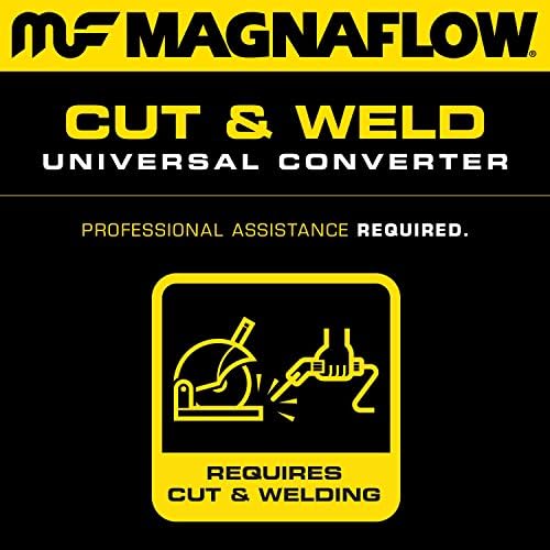 Magnaflow Universal Catalytic Converter Standard Grade Federal/EPA Compliant 91076 - Aço inoxidável 2,5 pol.