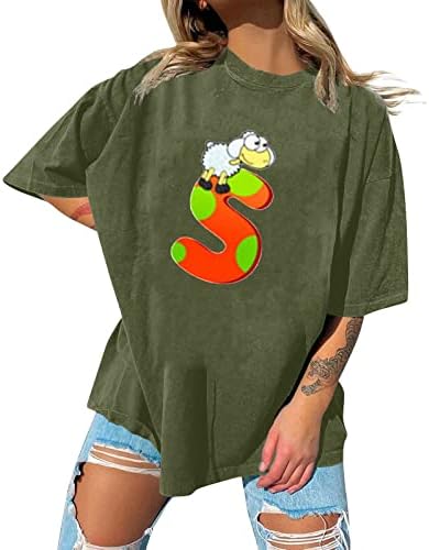 Camisetas de camisetas nokmopo para mulheres de t-shirt de mangas curtas casuais femininas