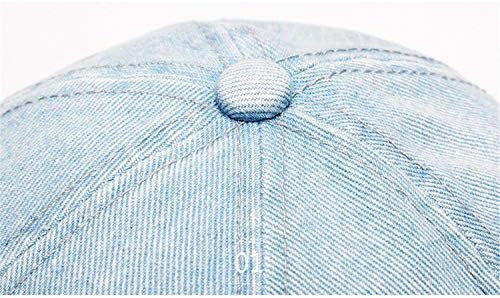 Cap de beisebol unissex jeans vintage lavado algodão angustiado Hat hat unisex Baseball Ajustável Cap Polo Trucker