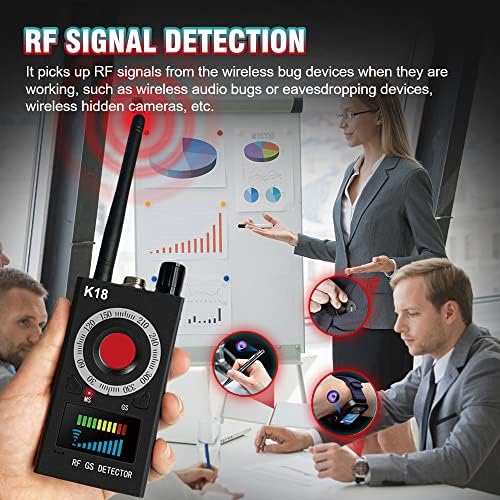 Detector de Signal Anti -espião JMDHKK Detector de Spy para Câmera Hidden de Rastreador GPS em casa na negociação de negócios do escritório