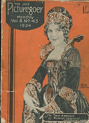 Pictoreer julho de 1924-mary Pickford CVR-RARE RUDOLPH VALENTINO