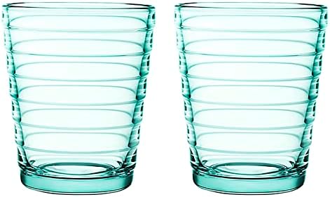 Iittala aino aalto vidro 22 cl, conjunto de 2 verde aquático