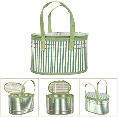 Cesto de cesta de cesta tecedora ipetboom com cesta de tampa com tampa e manuseio de cesta de armazenamento artesanal