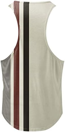 XXBR Mens Summer Tanks Tops de retalhos de retalhos de retalhos sem mangas de praia Esportes de ginástica de ginástica de corrida Y-Back