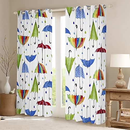 Erosebridal guarda -chuva cortinas de desenhos animados cortinas de blecaute para crianças meninos infantis meninos, cortinas e cortinas