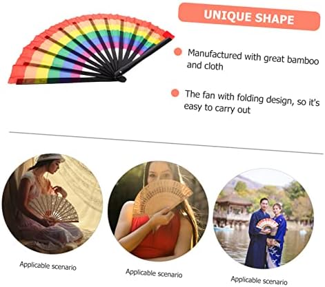Besportble Rainbow Dobring Fan Decor Vintage Decor Japandi Decoração de Macame