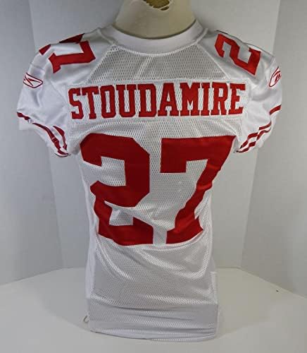 2010 SAN FRANCISCO 49ers Patrick Stoudamire 27 Jogo emitido White Jersey 44 393 - Jerseys não assinados da NFL usada