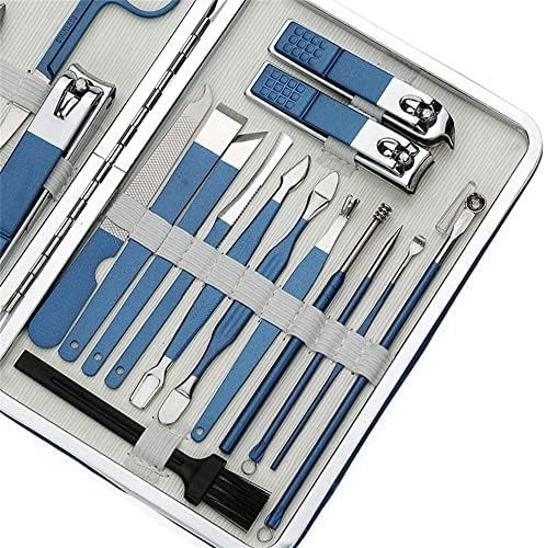 Slsfjlkj Manicure Set 18 On Manicur Tools Professional Clippers Kit de unhas Pedicure Sconsless Aço Scondorsors