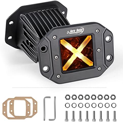 Auto Buero Flush Mount LED vagens com Amber Daytime Running Light, 2pcs de 5 polegadas de 5 polegadas de 20w LED LED