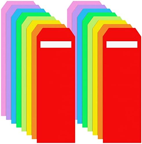 Divisores de livros de biblioteca de 24 pacotes de 4 x 12 polegadas marcador de prateleira da biblioteca com adesivos reposicionáveis ​​divisores de plástico divisores de quadrinhos Divisores de livros Divisores de livros Marcadores de prateleira da biblioteca da escola, 8 cores