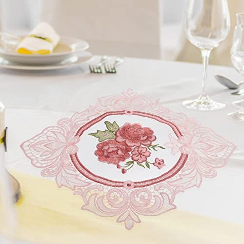 Hemoton Round Placemats Lace Placemat Table doy