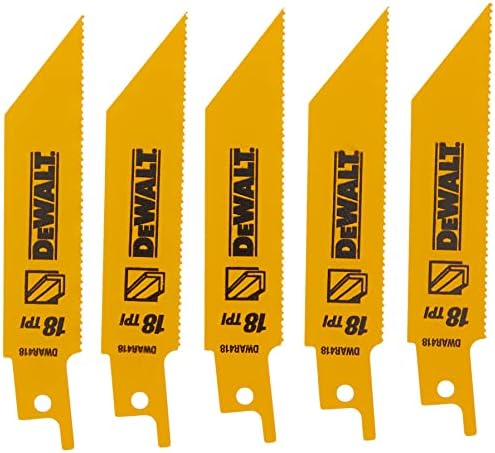 Lâminas de serra recíproca de Dewalt, lâminas retas, 8 polegadas, 18 tpi, 25 pacote, amarelo