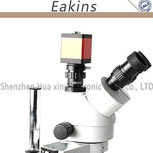 Sofiia - Adaptador de câmera do microscópio SZMCTV 1/2 1/3 0,5x 1x Lente adaptadora de montagem C para simul focal trinocular microscópio