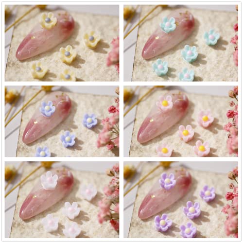 Edittime 3 caixas 36Grids 3d unhas Arte Kits Kits de acrílico resina margarida rosa Flor de borboleta Fatias de arco