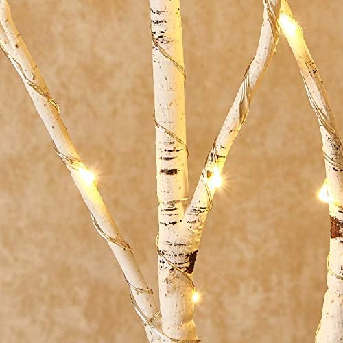 Hairui iluminada Birch Branhces Battery operada com 8 funções Multi Color e Luzes brancas quentes para Ação de Graças Decoração