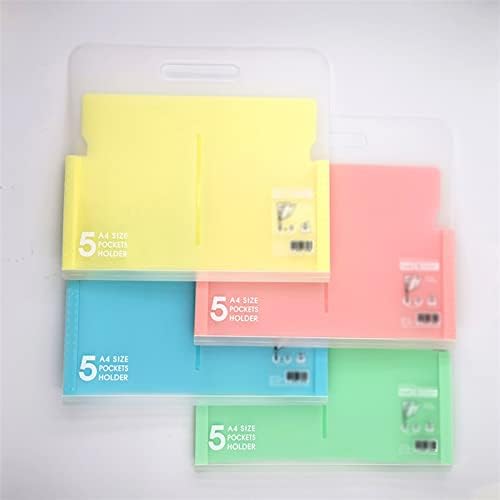 HEIMP Organizador Candy Color 5 bolso File Pasta Expandindo carteira pp pasta portátil bolsa de documentos de documentos de armazenamento de arquivos de arquivo pastas pastas